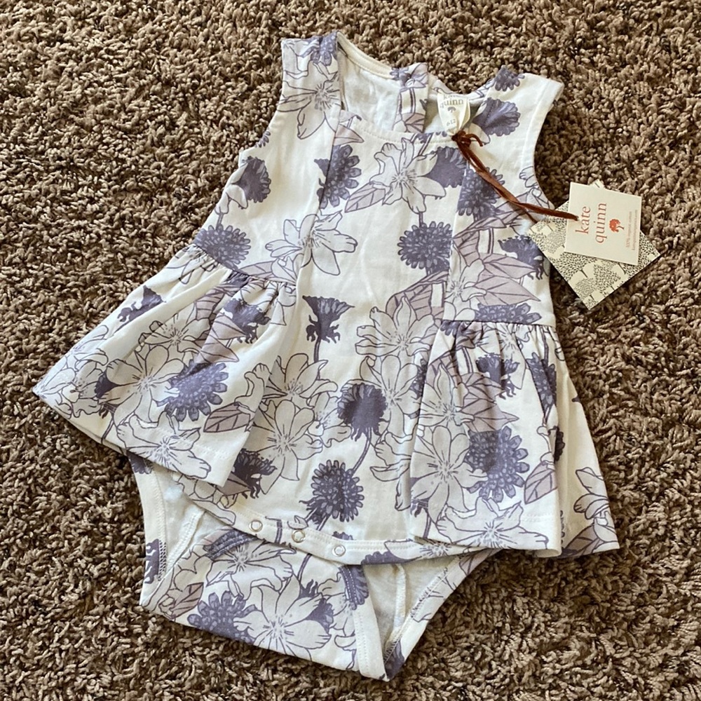 NWT KATE QUINN 6-12 Month Old Floral Onesie